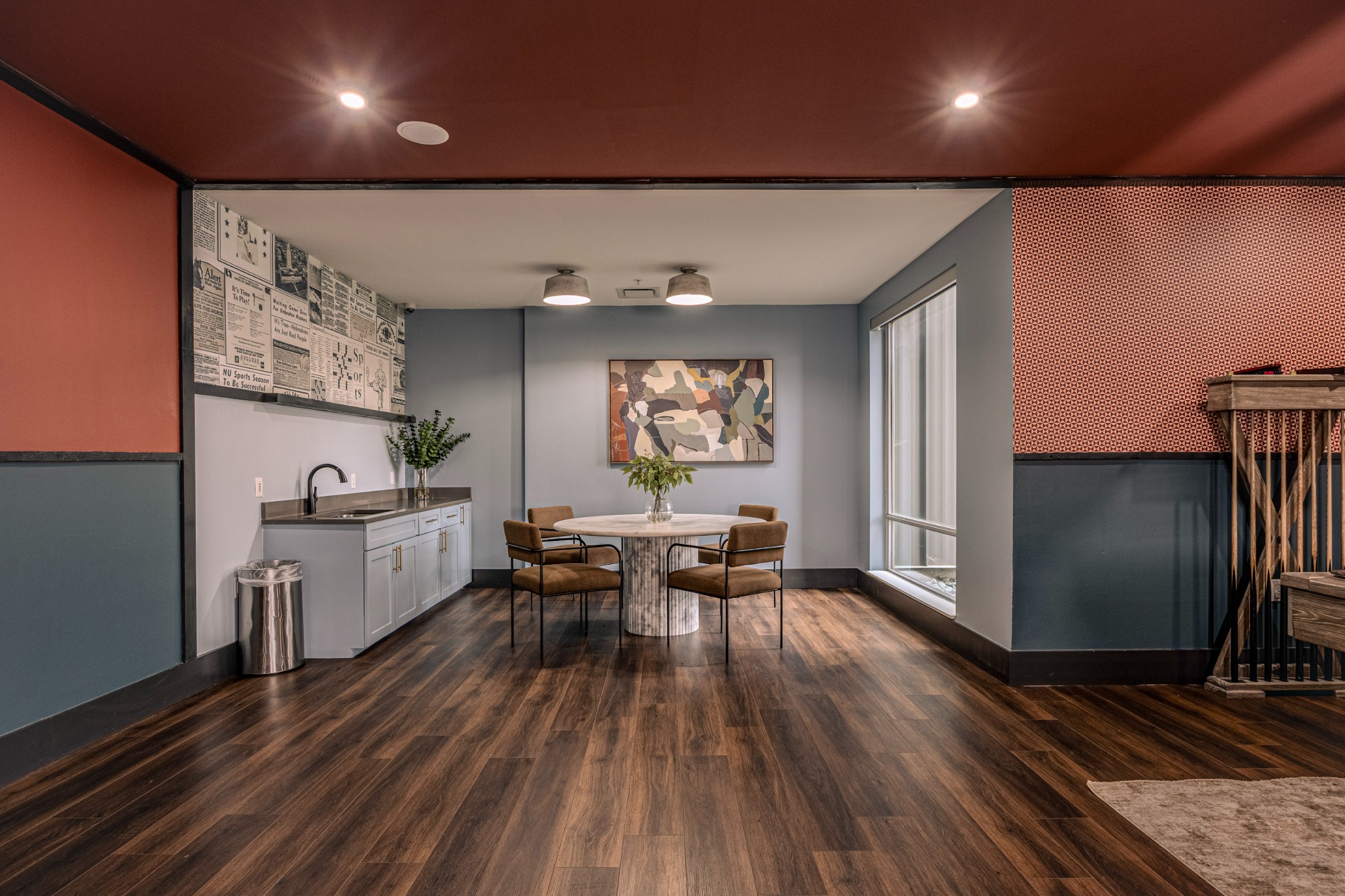 Community kitchen in the game room