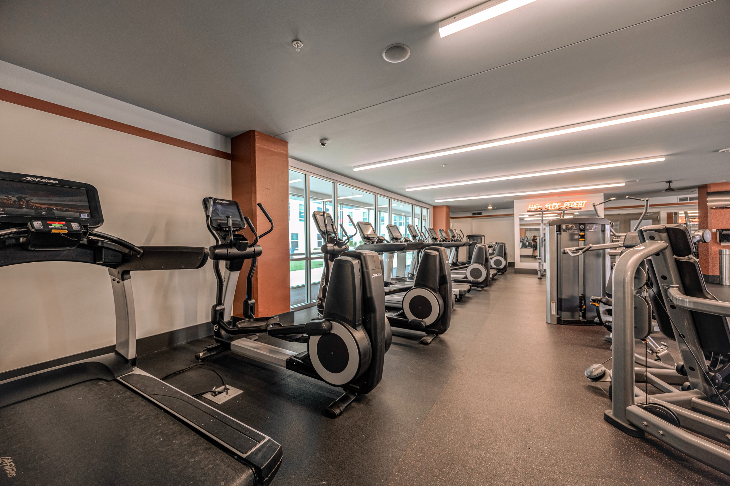Fitness center with cardio equipment